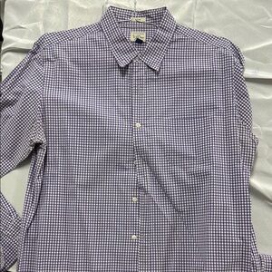 J Crew Men's Purple Checkered Shirt